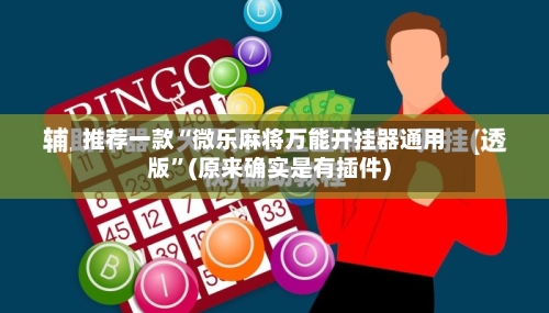 推荐一款“微乐麻将万能开挂器通用版”(原来确实是有插件)