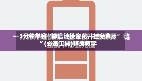 3分钟学会“微信链接金花开挂免费版”(必备工具)辅助教学