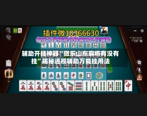 辅助开挂神器“微乐山东麻将有没有挂”揭秘透视辅助万能挂用法-第2张图片
