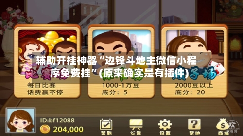 辅助开挂神器“边锋斗地主微信小程序免费挂”(原来确实是有插件)-第2张图片