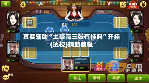 真实辅助“土豪赢三张有挂吗”开挂(透视)辅助教程