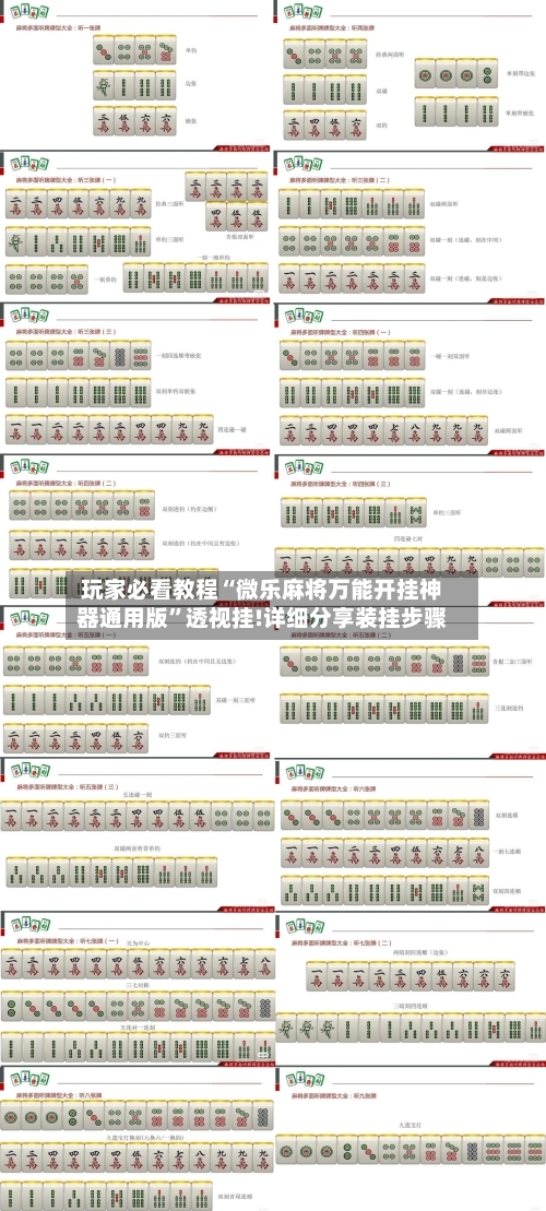 玩家必看教程“微乐麻将万能开挂神器通用版”透视挂!详细分享装挂步骤