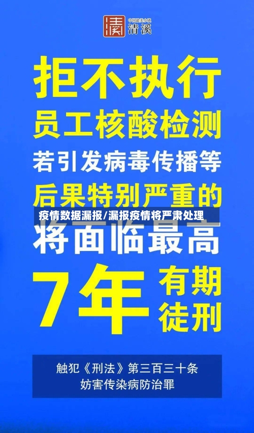 疫情数据漏报/漏报疫情将严肃处理