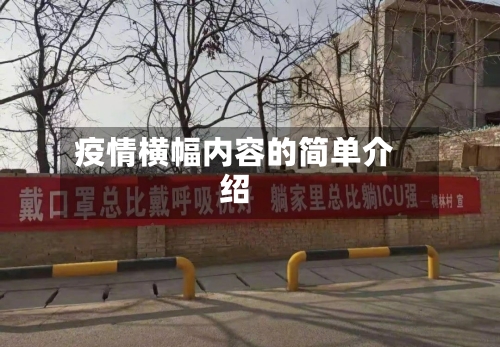 疫情横幅内容的简单介绍