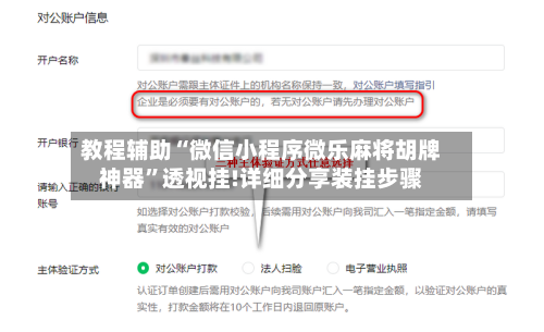 教程辅助“微信小程序微乐麻将胡牌神器”透视挂!详细分享装挂步骤-第2张图片