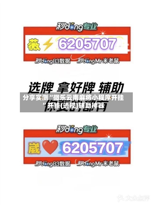 分享实测“微乐云南麻将小程序开挂”开挂(透视)辅助神器-第2张图片