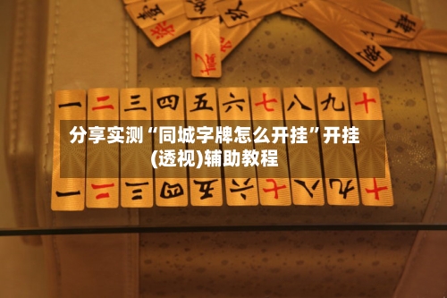 分享实测“同城字牌怎么开挂”开挂(透视)辅助教程