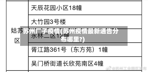 苏州厂子疫情(苏州疫情最新通告分布哪里?)