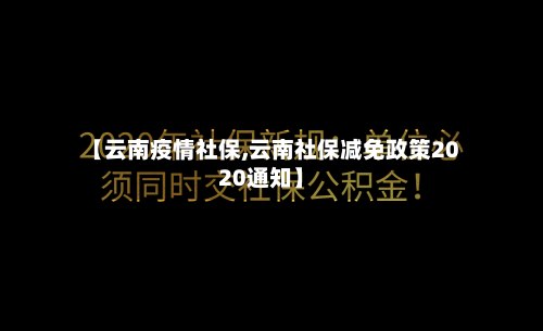 【云南疫情社保,云南社保减免政策2020通知】